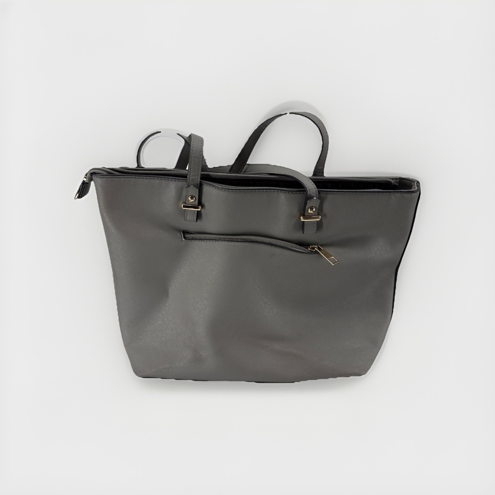 LOVEVOOK Women's Shoulder Bag Purse Tote Satchel With Sm Insert Bag Grey - Picture 5 of 9